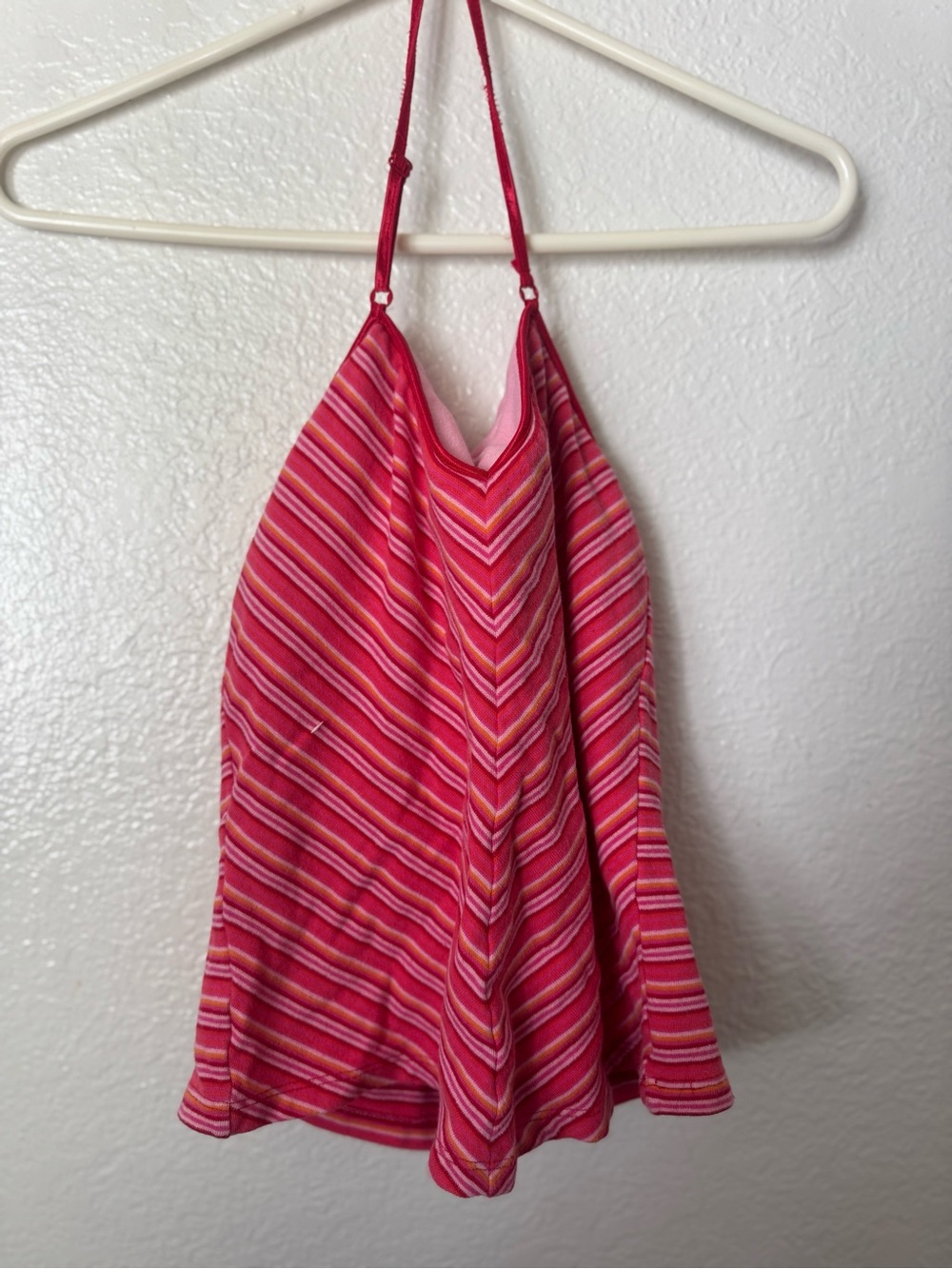 One Step Ahead Pink Multi-Striped Halter Camisole